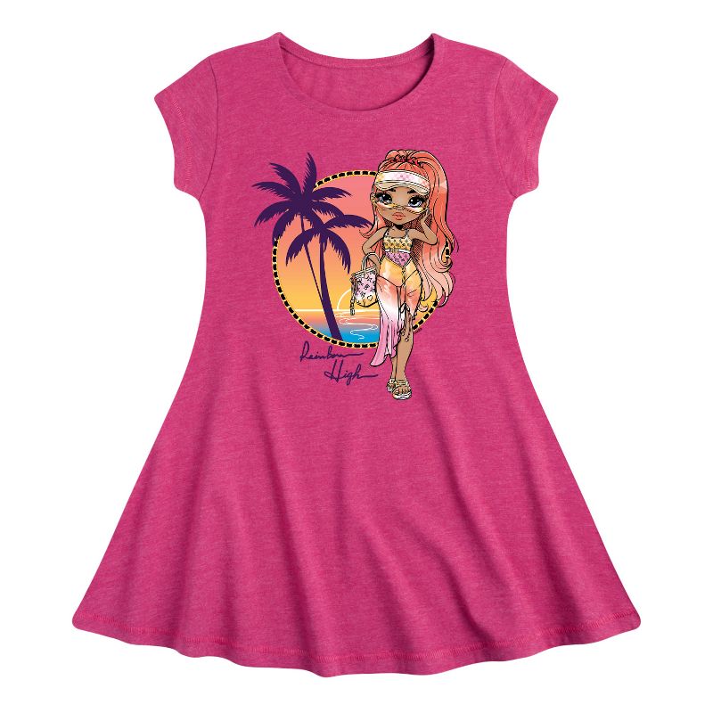 Girls' - Rainbow High - Rainbow High Simone Summers Fit & Flair Cap Sleeve Dress