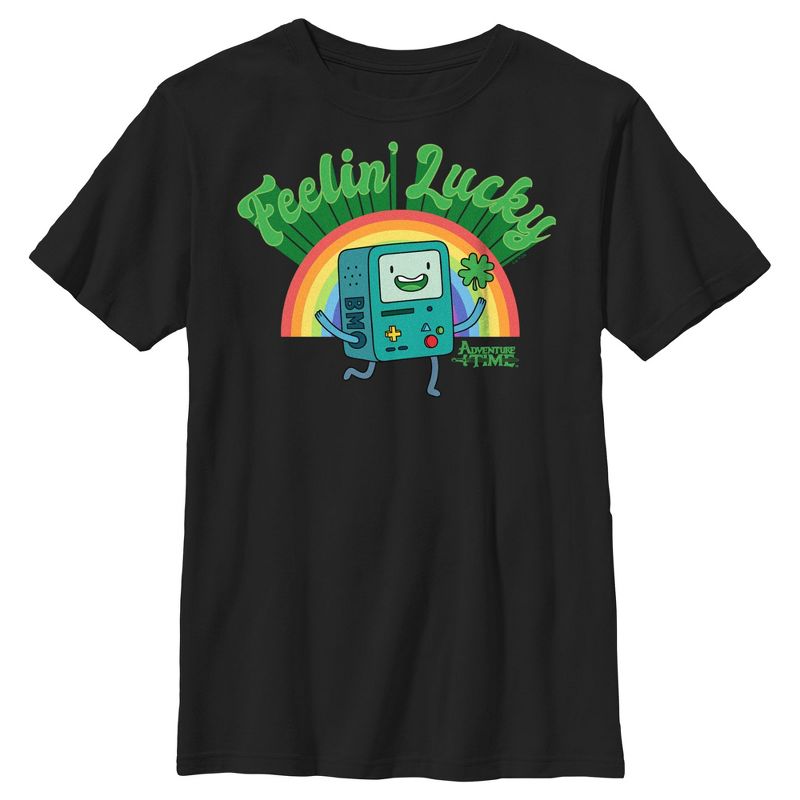 Boy's Adventure Time Feelin' Lucky BMO T-Shirt