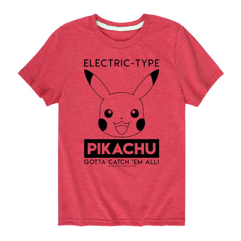 Boys' - Pokémon - Electric Type Pikachu Short Sleeve Graphic T-Shirt