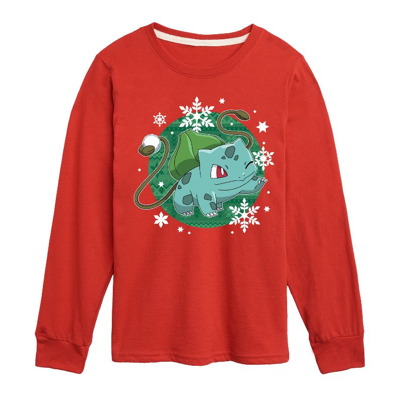 تي شيرت جرافيكي بأكمام طويلة بنقشة بولبا للأولاد - بوكيمون