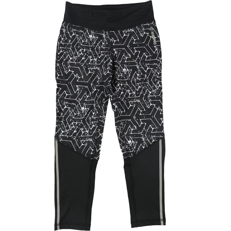 Reebok Girls Geo Reflective Athletic Leggings