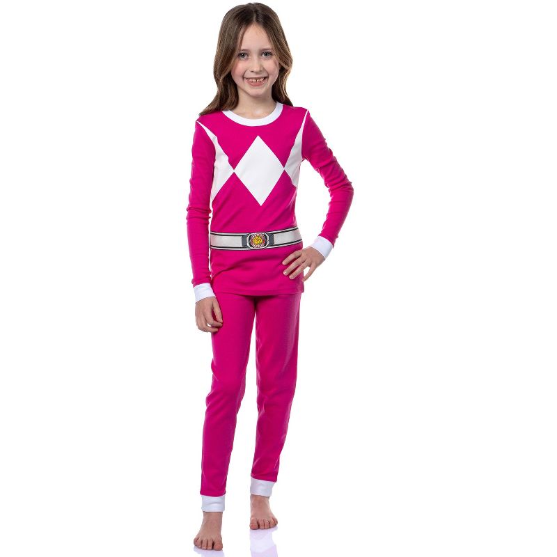 طقم بيجامة نوم بزي شخصية باور رينجرز ريد رينجر الكلاسيكية للأولاد باللون الأحمر