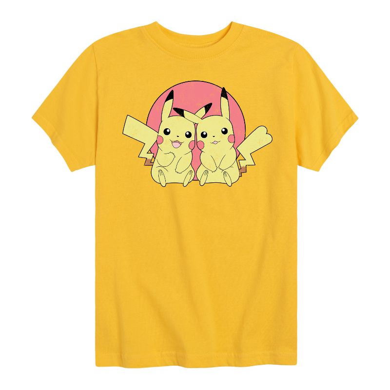 Boys' - Pokémon - Pikachu Group In Circle Short Sleeve Graphic T-Shirt