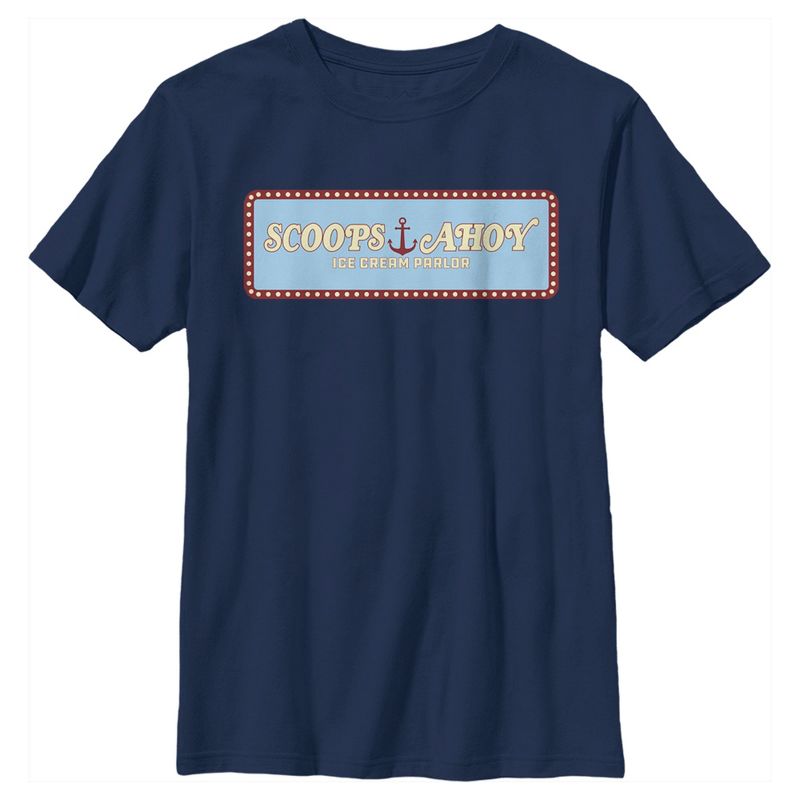 تي شيرت بشعار Stranger Things Scoops Ahoy للأولاد