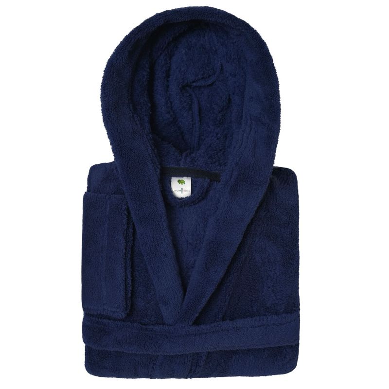 Linum Kids 100% Polyester SUPER PLUSH Double Brushed Hooded Bathrobe