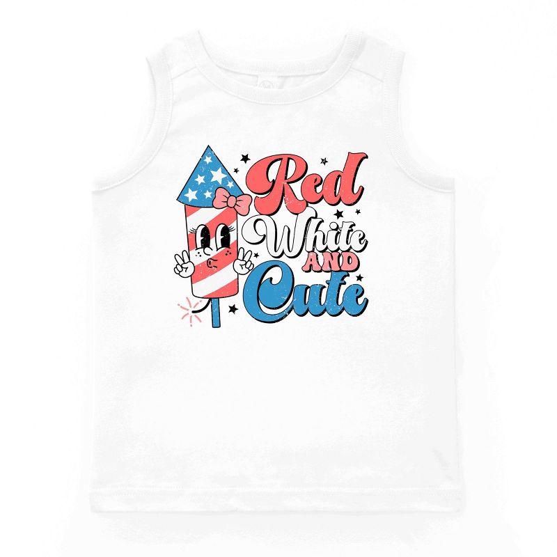 بلوزة شبابية بدون أكمام باللونين الأحمر والأبيض من متجر جونيبر