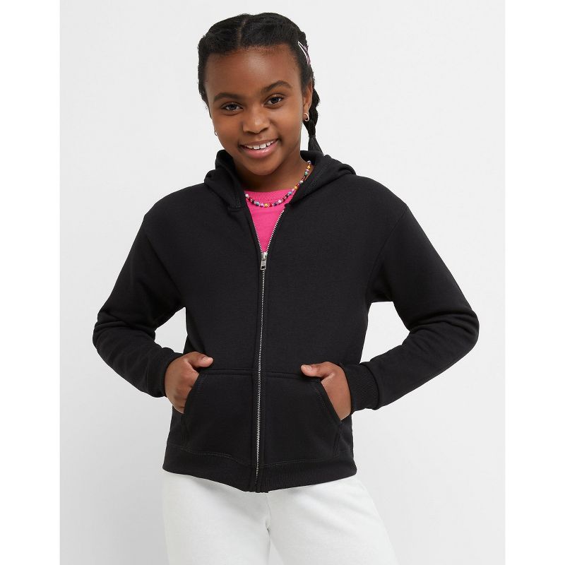 Hanes EcoSmart Girls' Full-Zip Hoodie