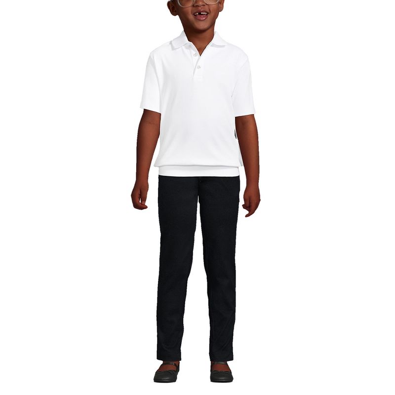 Lands' End School Uniform Big Kids Short Sleeve Banded Bottom Polo Shirt