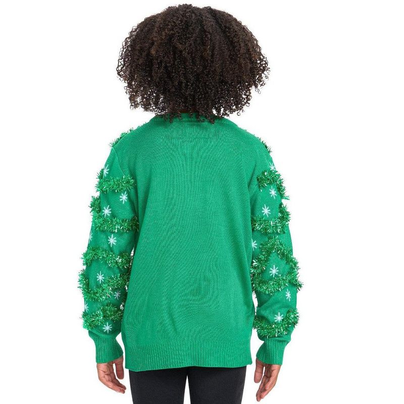 Tipsy Elves Kids Gaudy Garland Ugly Christmas Sweater - Funny Ugly Christmas Sweater for Holiday Parties