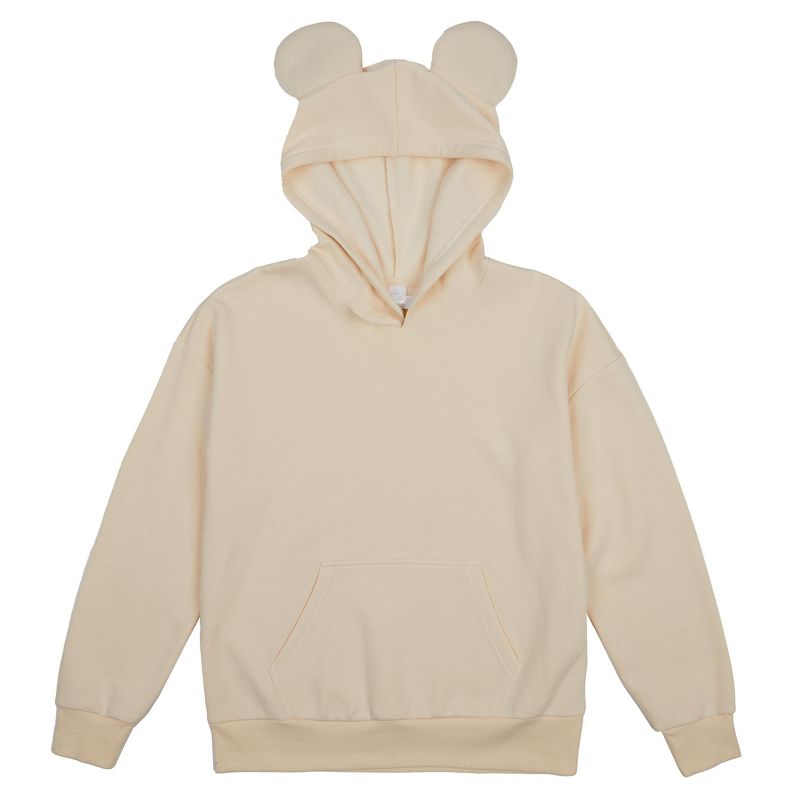 Bear Inspired Cosplay Youth Off-White Oversized Hoodie with 3D Bear Ears