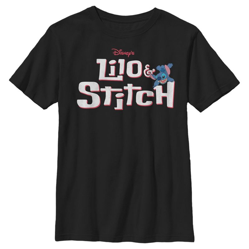 Boy's Lilo & Stitch Red and White Logo T-Shirt