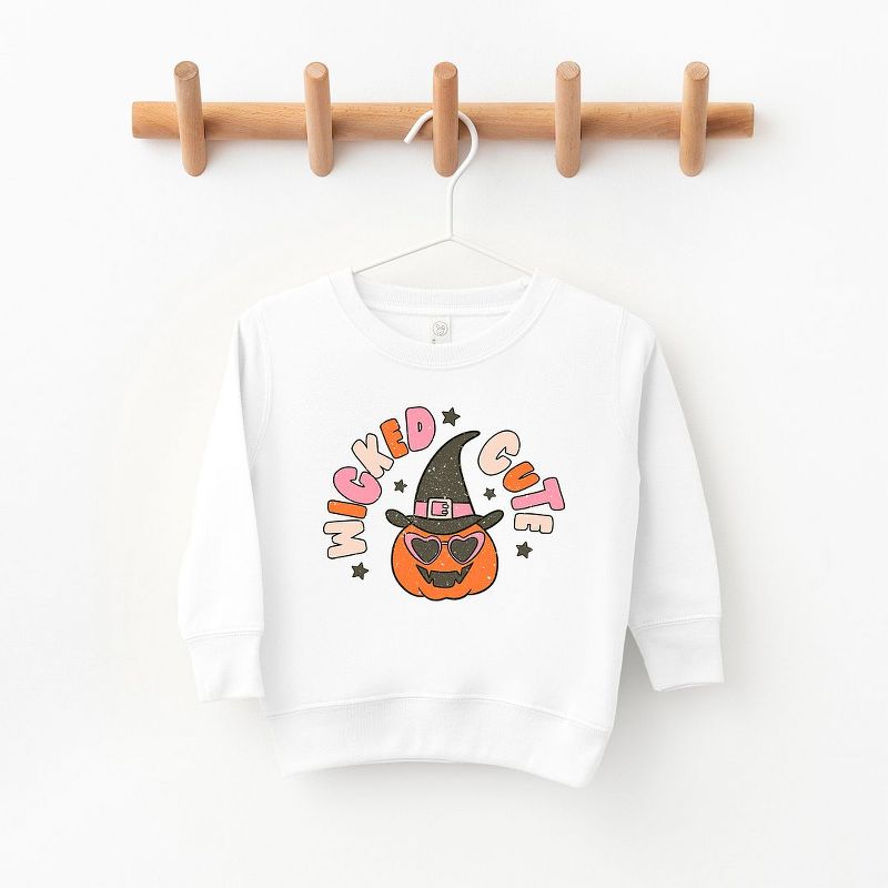 The Juniper Shop Wicked Cute Pumpkin Toddler Graphic Sweatshirt