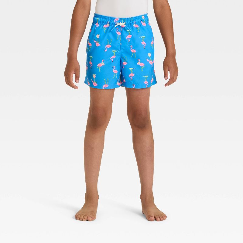 Boys' Flamingo Skateboarding Trunks - Cat & Jack™ Blue