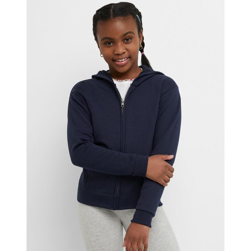 Hanes EcoSmart Girls' Full-Zip Hoodie