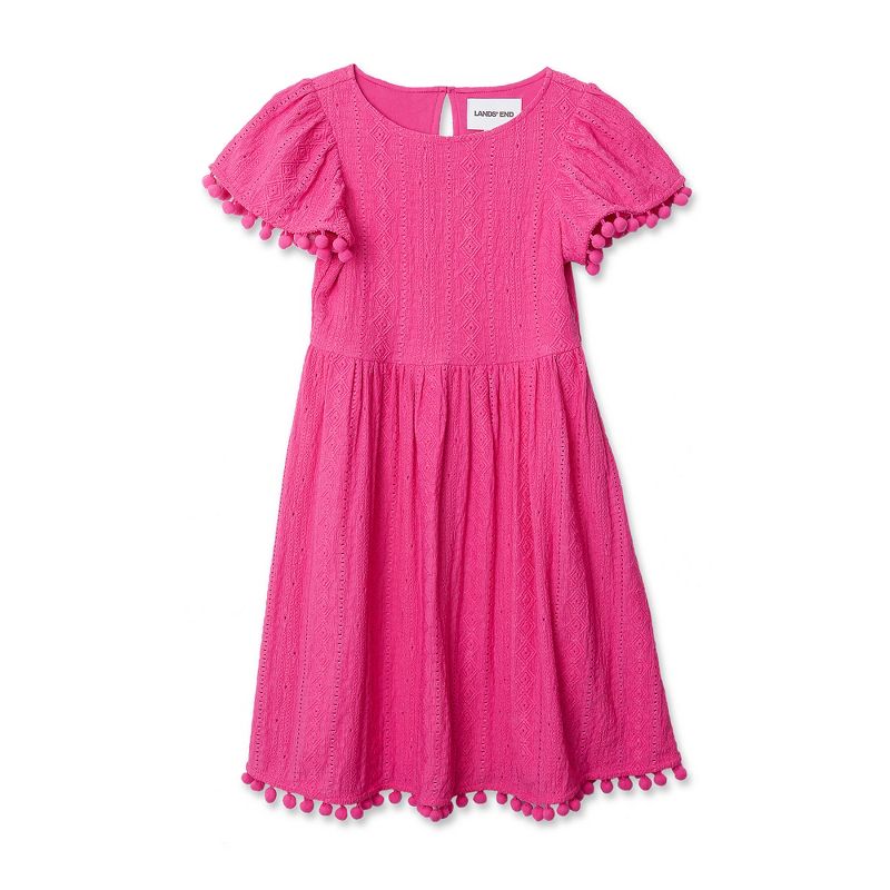 Lands' End Kids Lace Short Sleeve Dress