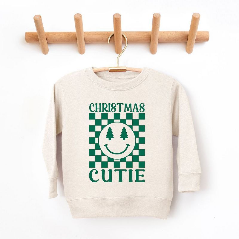 The Juniper Shop Christmas Cutie Checkered Youth Ultra-Soft Graphic Sweatshirt