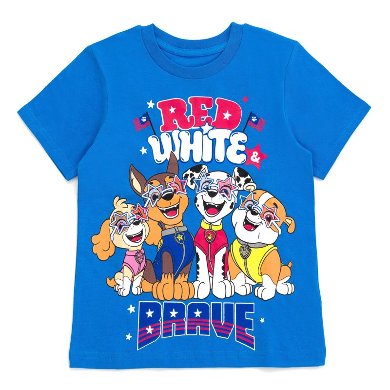 تي شيرت للأطفال الصغار من PAW Patrol Skye Chase Marshall في الرابع من يوليو بمناسبة عيد الهالوين وعيد الميلاد