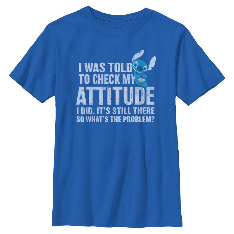 Boys Lilo & Stitch Attitude Check T Shirt