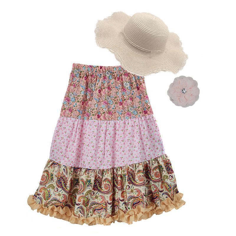 MiAmore Gigi Peasant Skirt and Hat with Hair Accessory