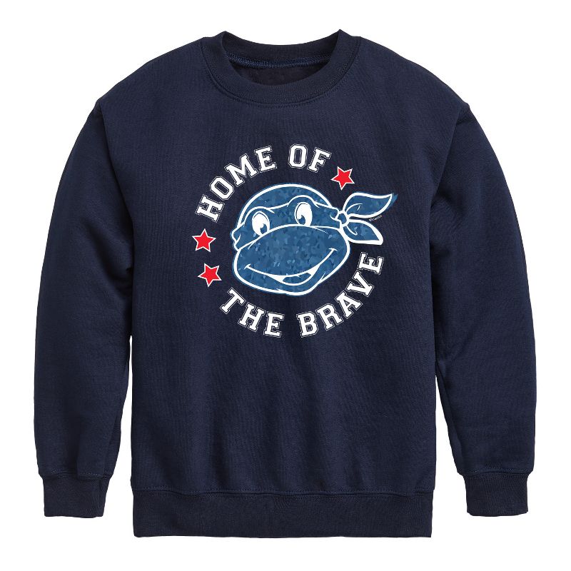 Boys' - Teenage Mutant Ninja Turtles - Born Raised USA Graphic Long Sleeve Fleece Sweatshirt