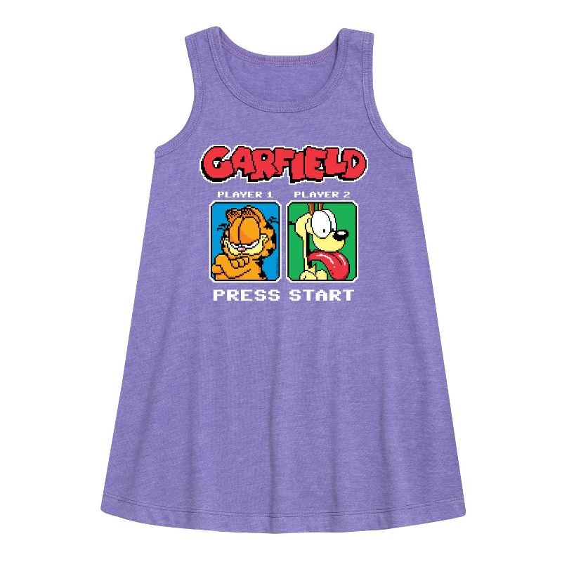 Girls' - Garfield - Garfield Odie Game On Graphic Sleeveless Aline Dress