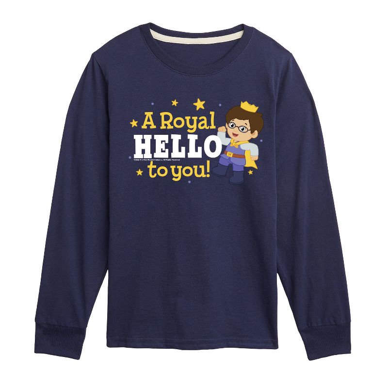 Boys' - Daniel Tiger - A Royal Hello Long Sleeve Graphic T-Shirt