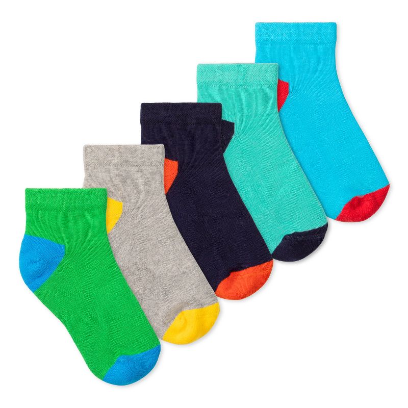 Lucky & Me Charlie Kids Ankle Socks Multiple Sizes and Colors (5-Pack)