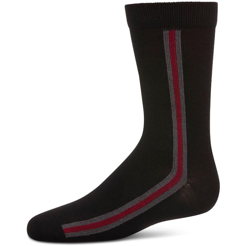 Memoi Boys' Side Stripe Crew Socks