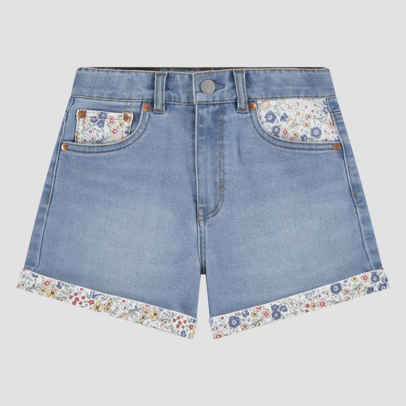 Levi's® Girls' Floral Mom Denim Shorts - Light Wash