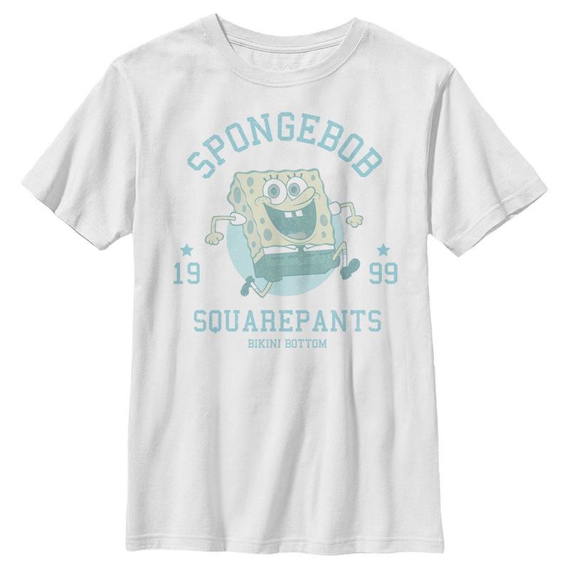 Boy's SpongeBob SquarePants Distressed Blue Bikini Bottom T-Shirt