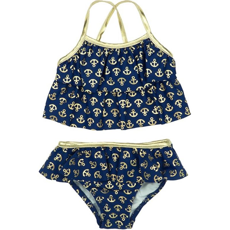 KIKO & MAX Infant/Toddler Girls' 2-Piece Ruffled Top Bikini Swimsuit Sets