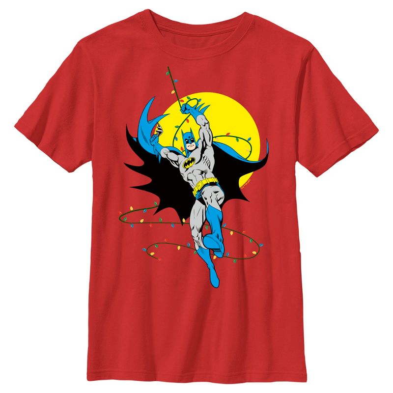Boy's Batman Christmas Light Swing T-Shirt