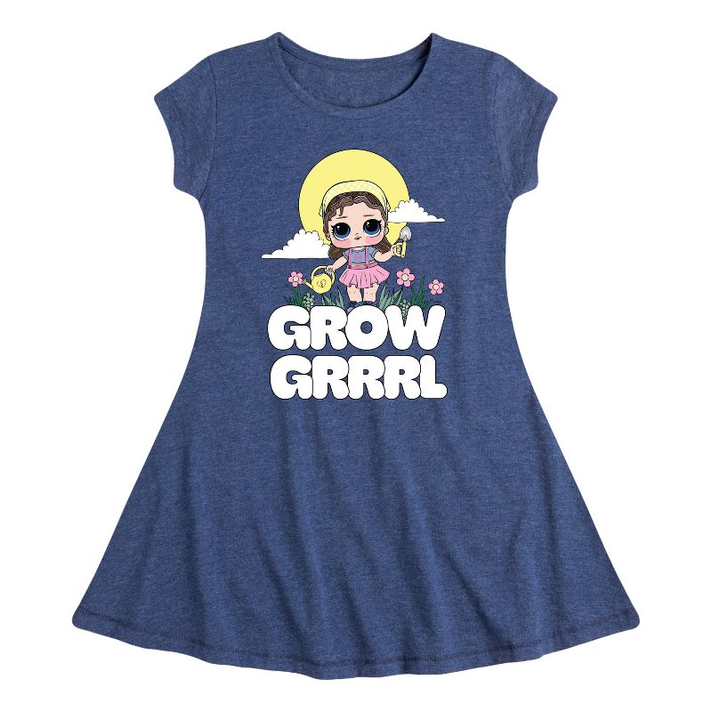 Girls' - LOL Surprise! - Grow Grrrl Fit & Flair Cap Sleeve Dress