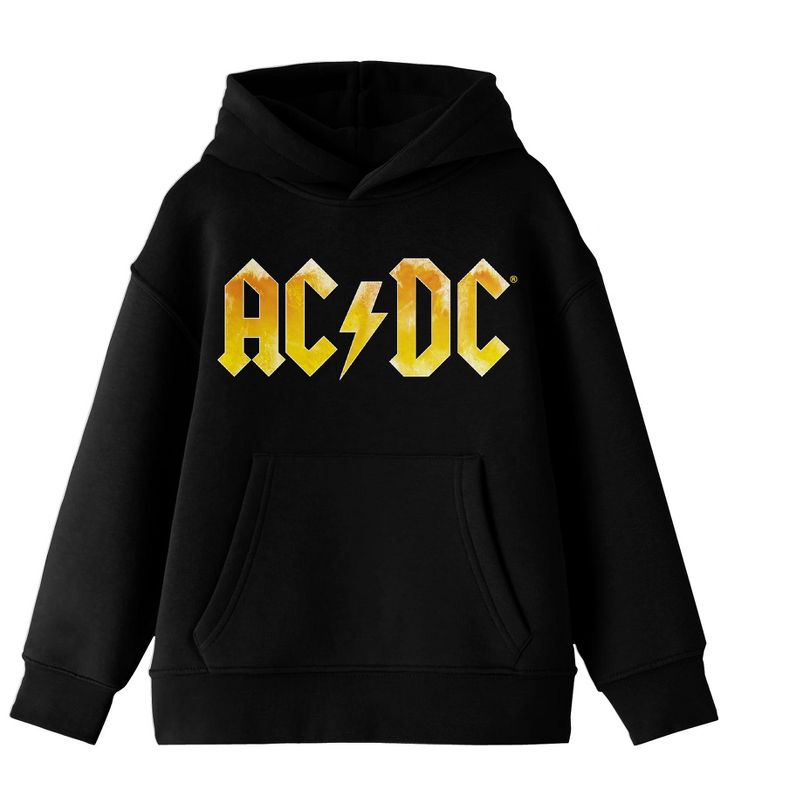 ACDC Logo Boy's Black Graphic Hoodie