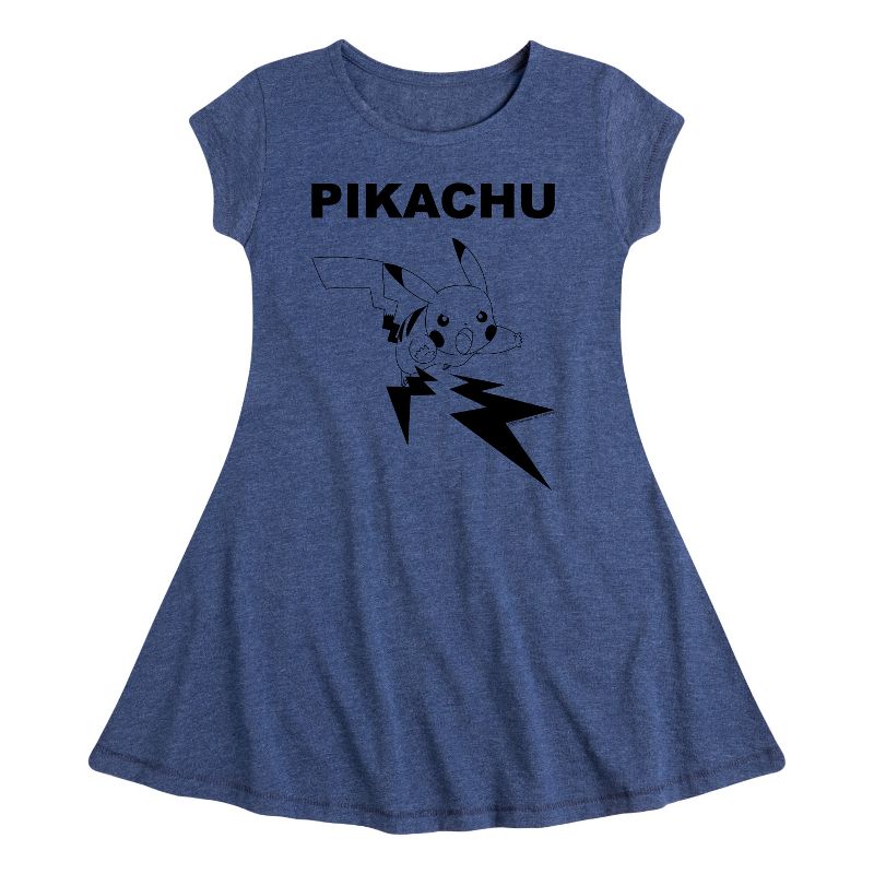 Girls' - Pokémon - Pikachu Attacks Fit & Flair Cap Sleeve Dress