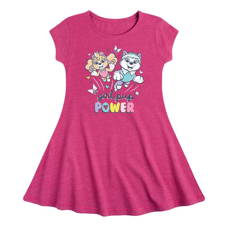 Girls' - Paw Patrol - Girl Pup Power Fit & Flair Cap Sleeve Dress