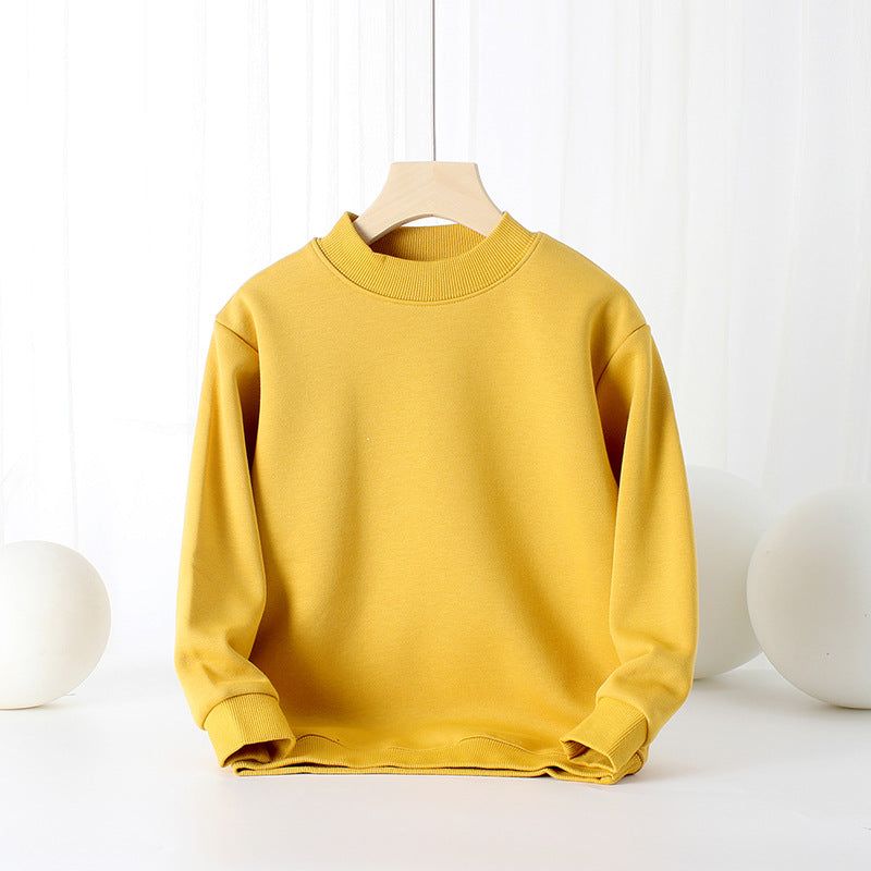 MyKids-USA Baby Solid Color Thickened Autumn Basic Hoodies