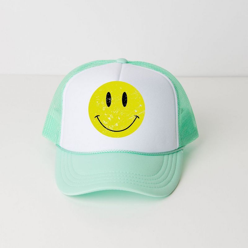 The Juniper Shop Distressed Smiley Face Youth Foam Trucker Hat