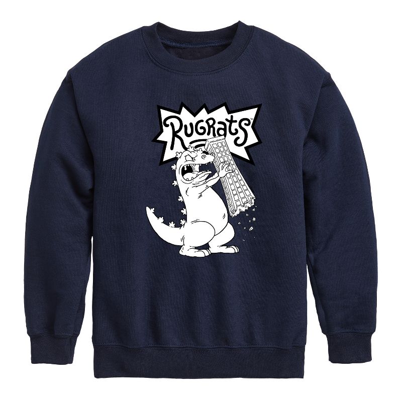 Boys' - Rugrats - Reptar Tokyo Graphic Long Sleeve Fleece Sweatshirt