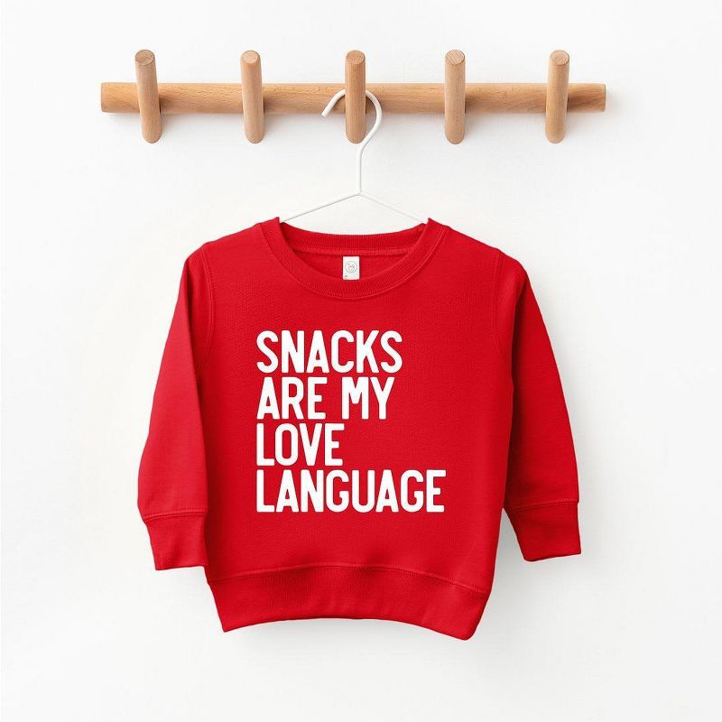 The Juniper Shop Snacks Are My Love Language Toddler Graphic Sweatshirt