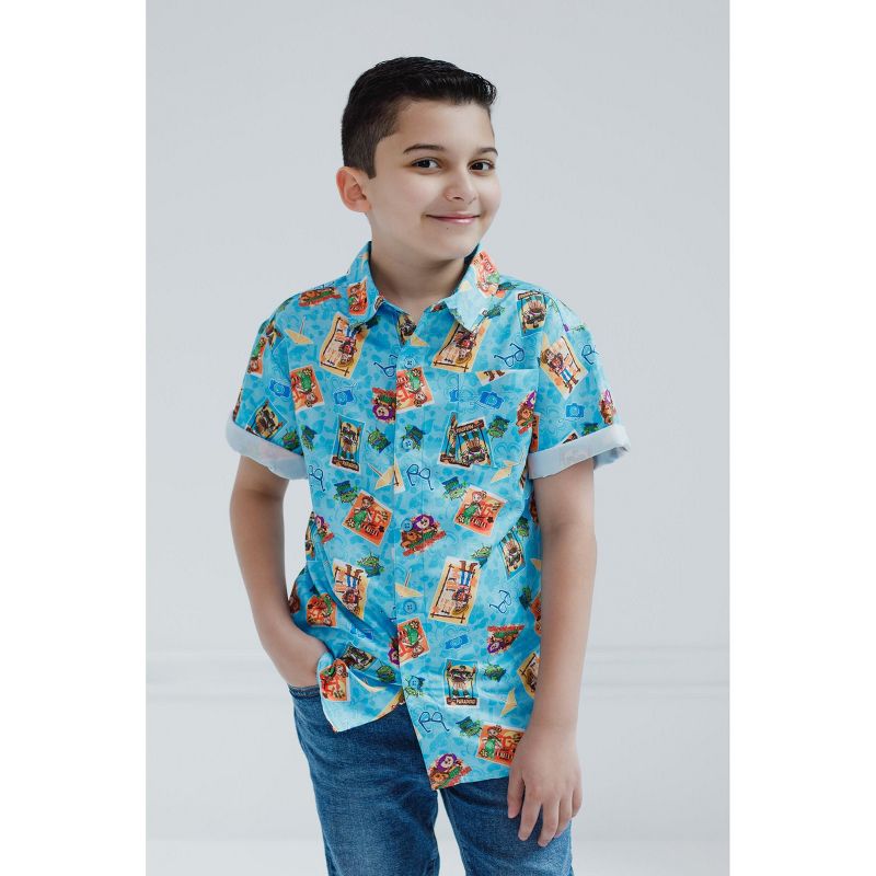 Disney Pixar Hawaiian Button Down Dress Shirt Toddler