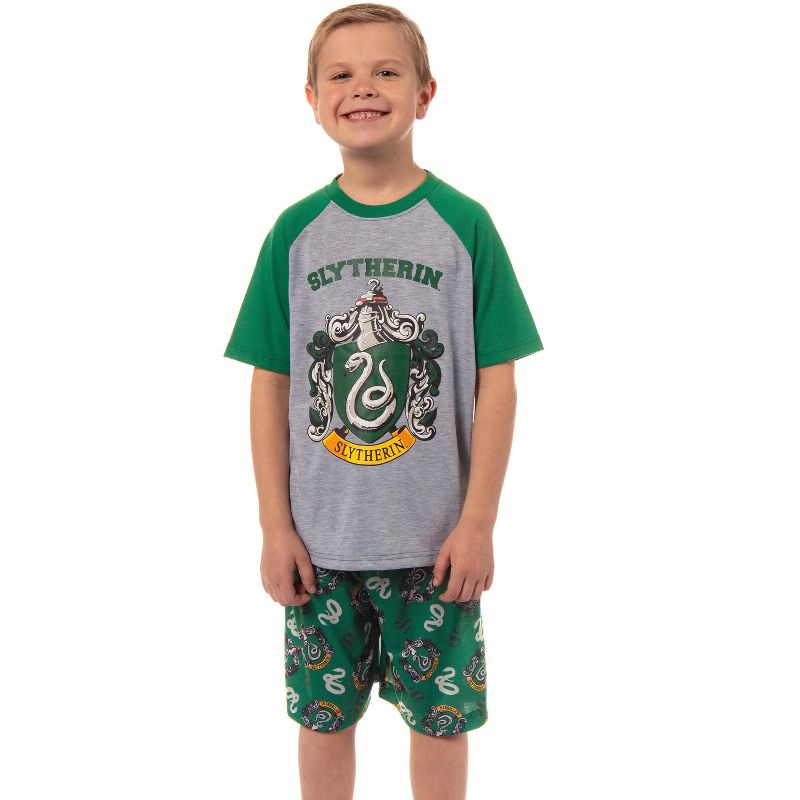 Harry Potter Boys' Hogwarts All Houses Sleep Pajama Set Shorts