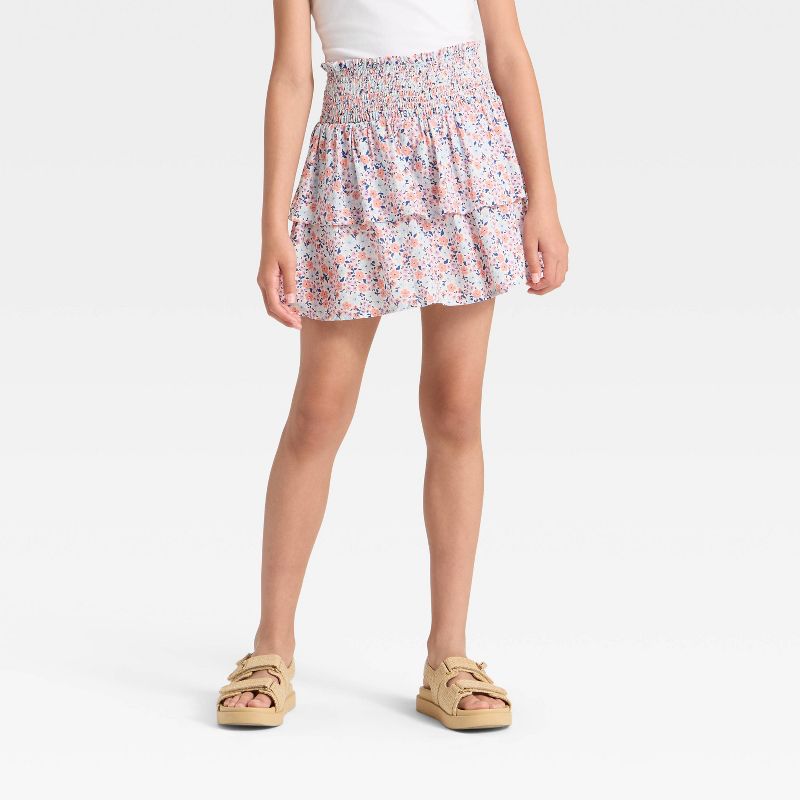 Girls' Floral Woven Skort - Cat & Jack™