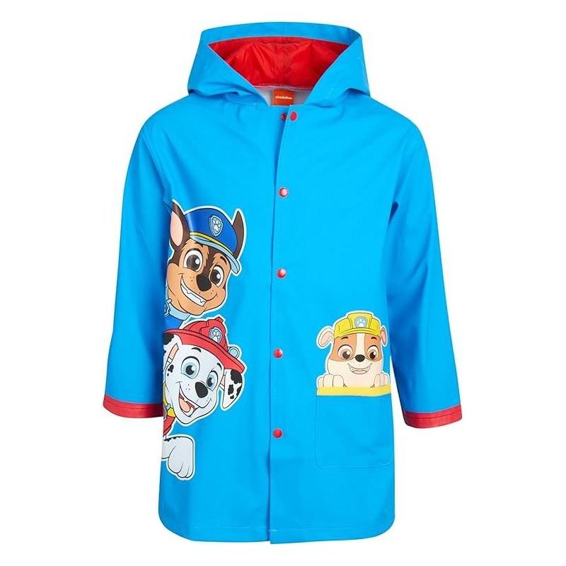 جاكيت مطر للأولاد من Baby Shark وPaw Patrol - معطف مطر بغطاء رأس واقٍ من المطر: (المقاس: 4-7)