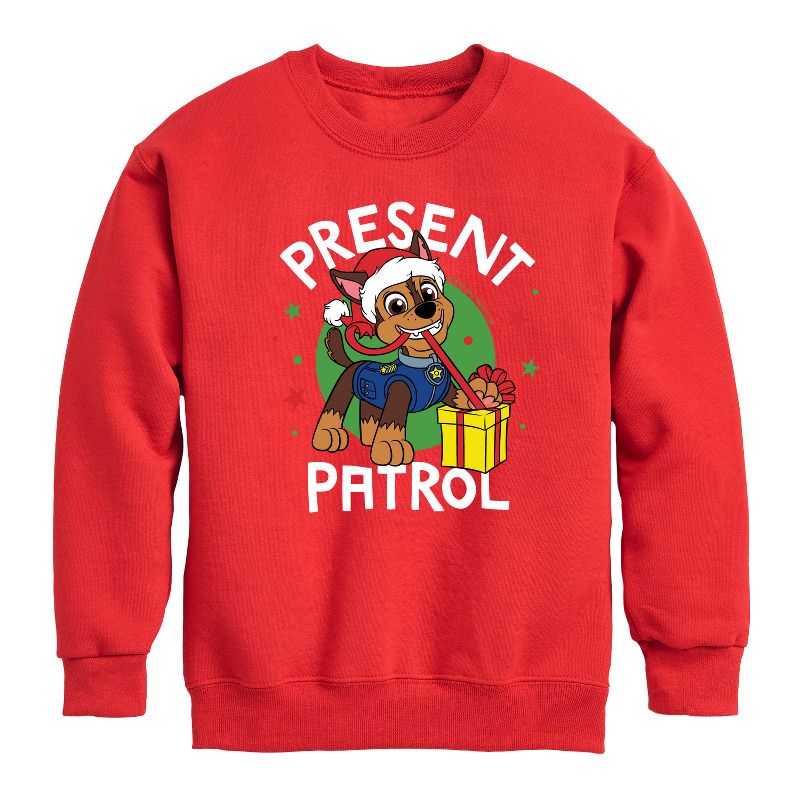 Boys' - Paw Patrol - Present Patrol Graphic Long Sleeve Fleece Sweatshirt