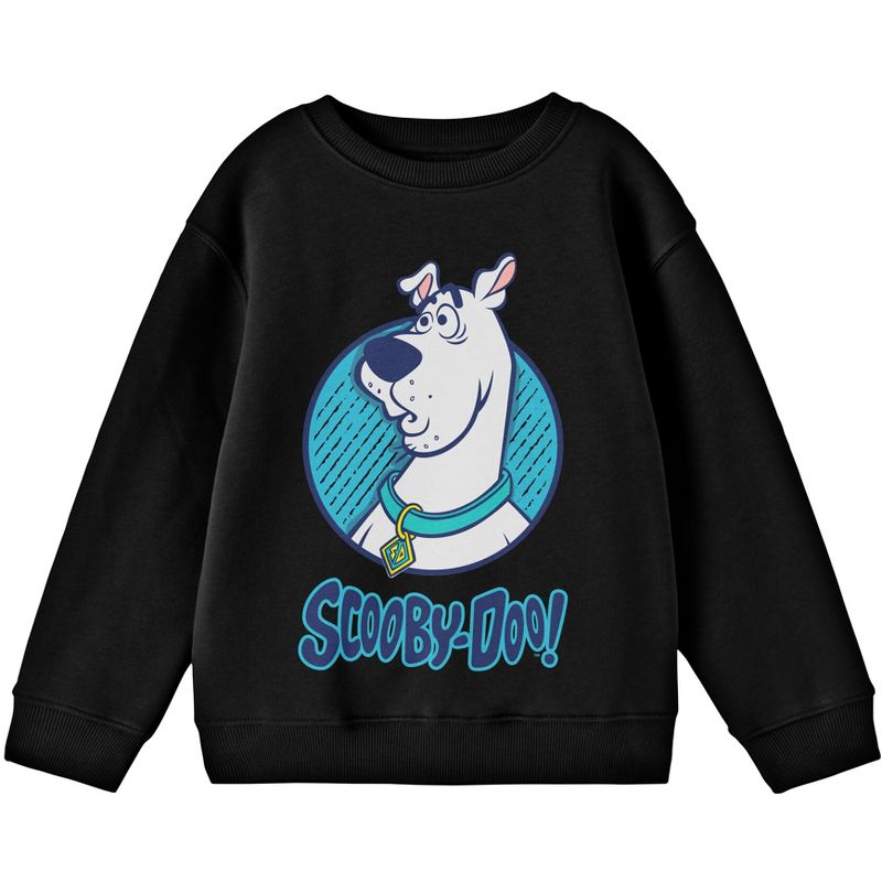 قميص شبابي أسود بأكمام طويلة بتصميم شخصية سكوبي دو