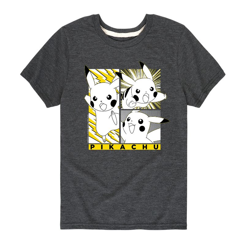 Boys' - Pokémon - Pikachu Manga Art Short Sleeve Graphic T-Shirt