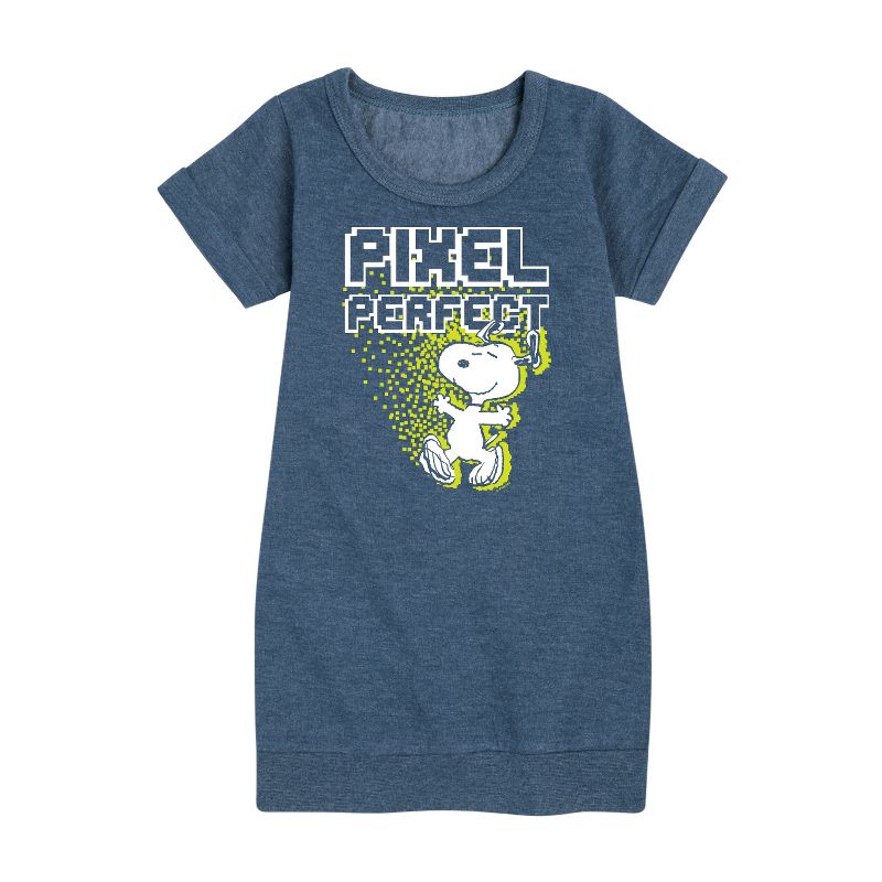 فستان بناتي من الصوف بأكمام قصيرة بتصميم رسومي مثالي - Peanuts