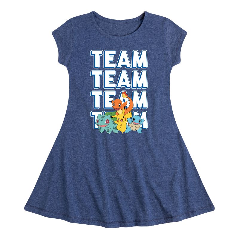 فستان بناتي - بوكيمون - بارتنر تيم فيت آند فلاير بأكمام قصيرة