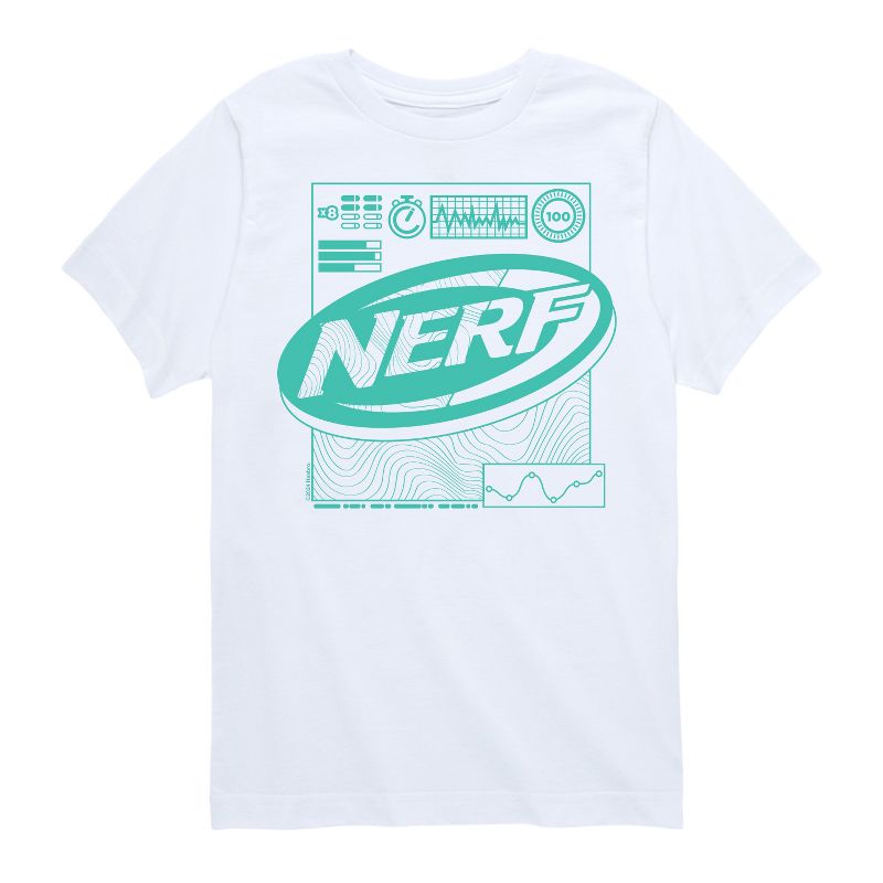 تيشيرت نيرف ستاتس أخضر بأكمام قصيرة للأولاد - NERF